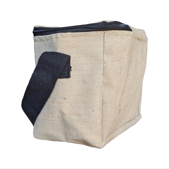 Foldable Jute Zip Travel Cooler with Shoulder Strap Montreal Canada Packable - Picture 8 of 15